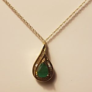 Emerald and diamonds